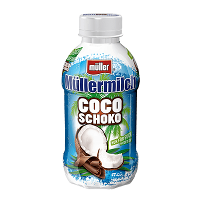 Muller lait saison noix de coco et chocolat