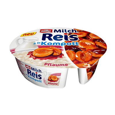 Milchreis 2 Kammer Becher Pflaume
