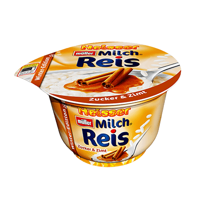 Milchreis heiss Zucker Zimt