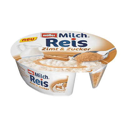Milchreis 2 Kammer Becher Zimt Zucker