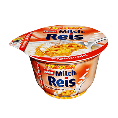 Milchreis heiss Apfelstrudel